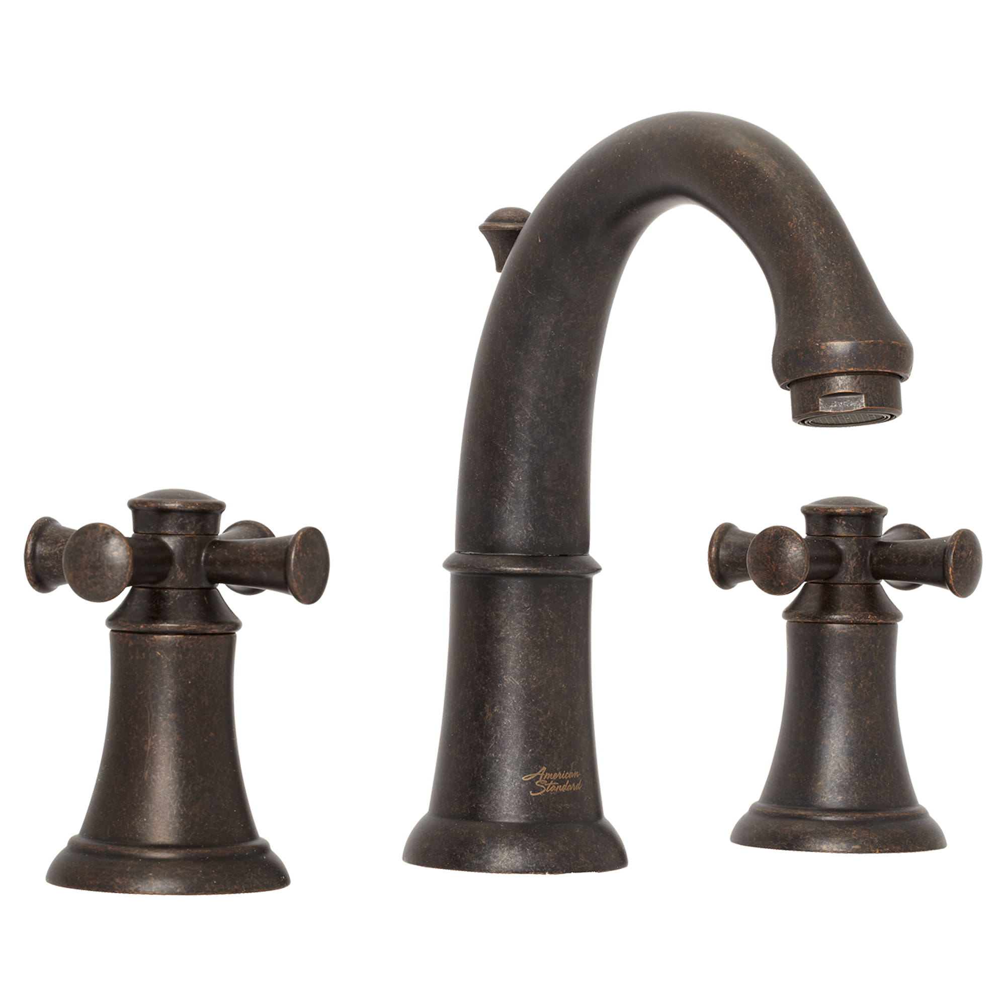 Portsmouth 8 In Widespread 2 Handle Crescent Spout Bathroom Faucet 12 GPM with Cross Handles OIL RUBBED BRONZE